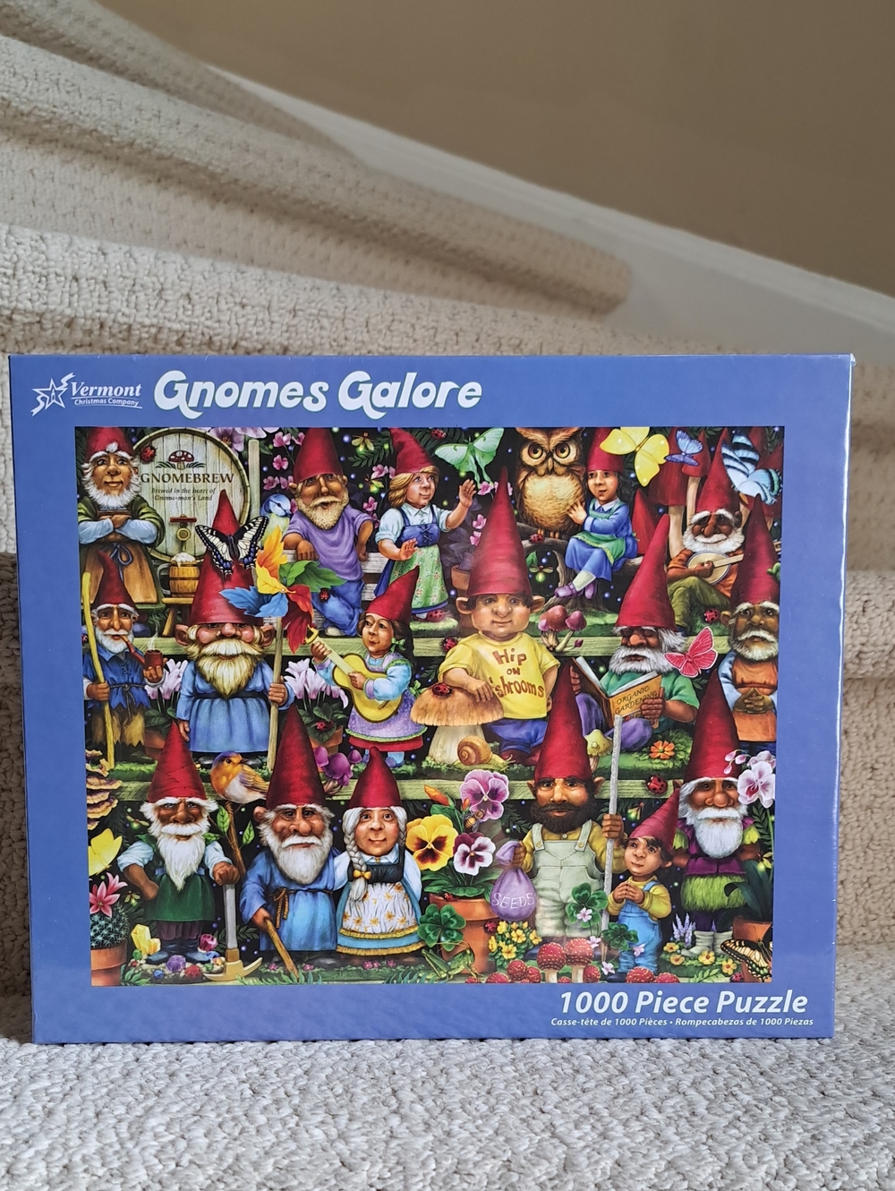 Vermont Christmas Company Gnomes Galore 1000-Piece Jigsaw Puzzle - NEW